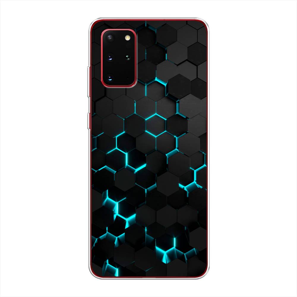 фото Чехол awog "соты бирюзовые" для samsung galaxy s20 +