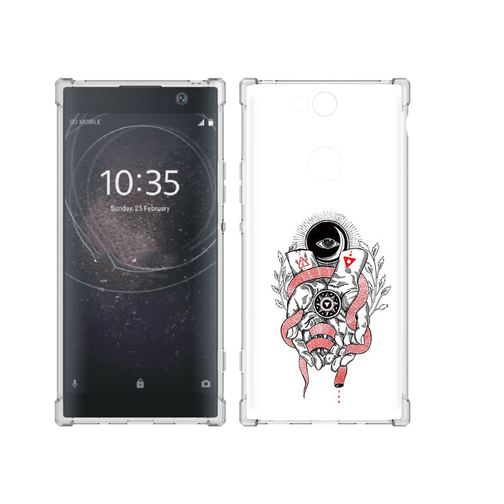 

Чехол MyPads Tocco для Sony Xperia XA2 Plus абстрация связанные руки, Прозрачный, Tocco