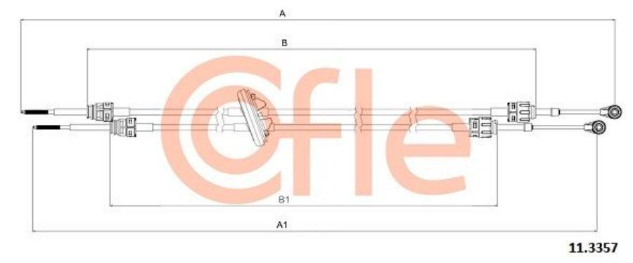 

COFLE Трос КПП MB Sprinter 06- VW Crafter 06- 6-МКПП 1066/825+1010/715