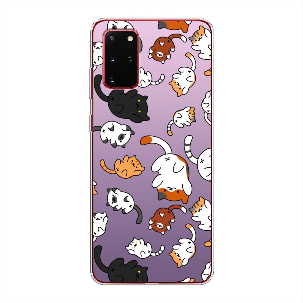 

Чехол Awog на Samsung Galaxy S20 + "Котопад", Фиолетовый;белый, 29350-7