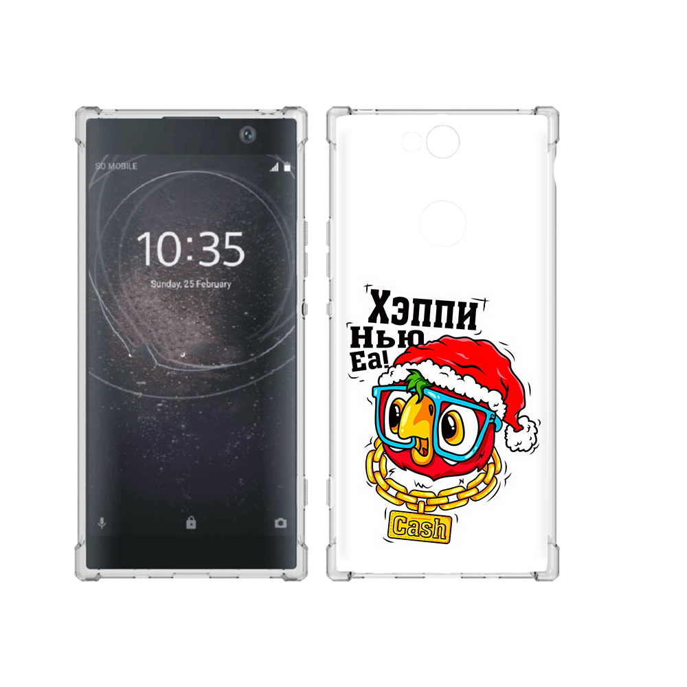 

Чехол MyPads Tocco для Sony Xperia XA2 Plus Хэппи нью еа, Прозрачный, Tocco