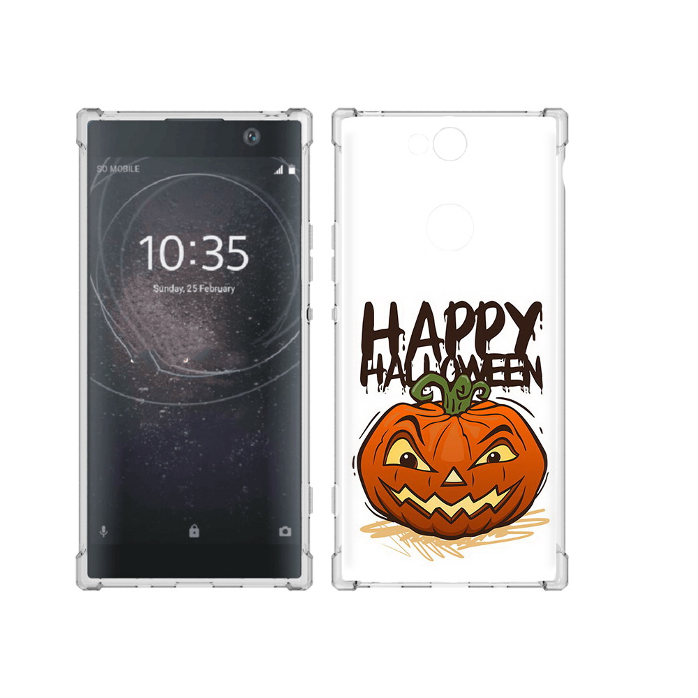 

Чехол MyPads Tocco для Sony Xperia XA2 Plus Хэллоуин счастливый, Прозрачный, Tocco