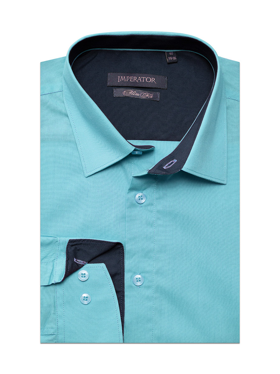 

Рубашка мужская Imperator Graf 4-sl бирюзовая 39/178-186, Бирюзовый, Graf 4-sl