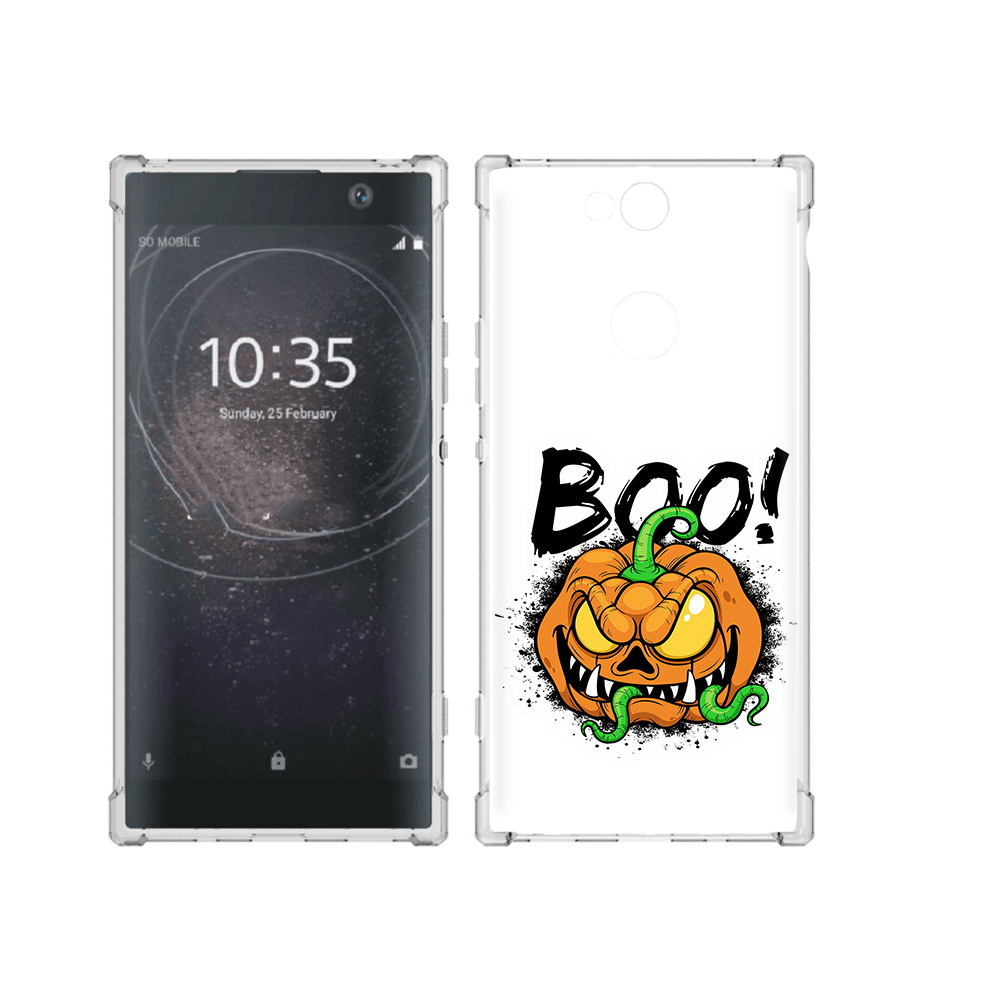 

Чехол MyPads Tocco для Sony Xperia XA2 Plus Хэллоуин бу, Прозрачный, Tocco