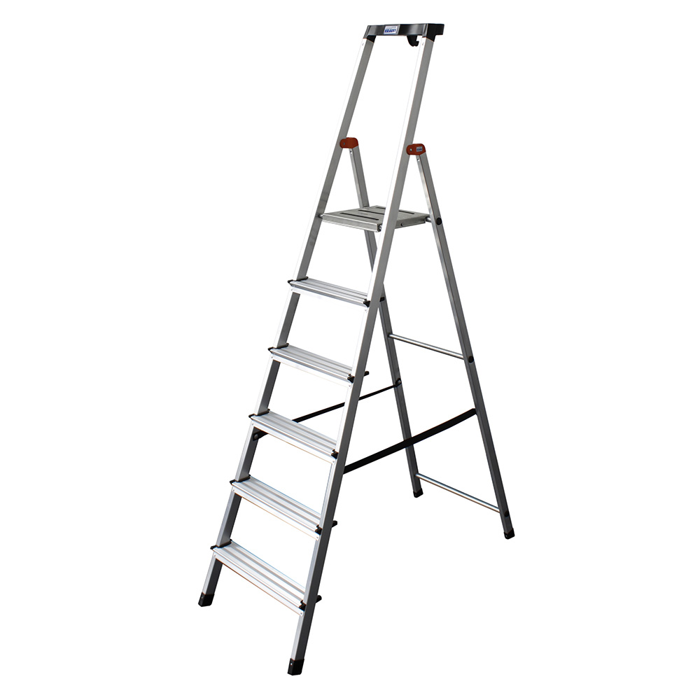 

Стремянка Krause SAFETY алюминиевая 6 ступеней