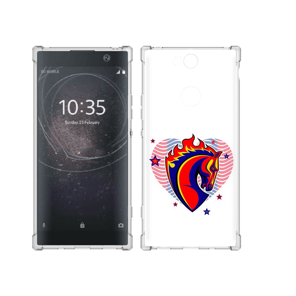 

Чехол MyPads Tocco для Sony Xperia XA2 Plus ФК ЦСЛ Лошадь, Прозрачный, Tocco