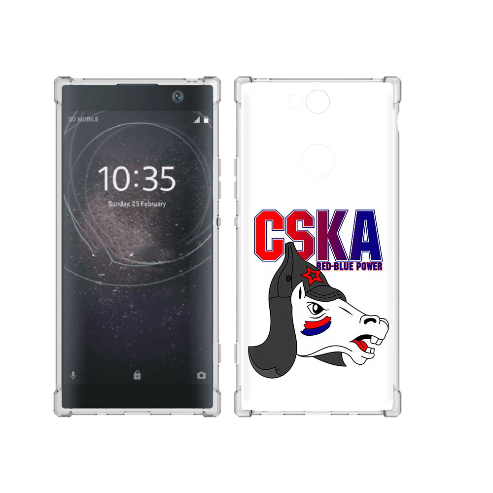 

Чехол MyPads Tocco для Sony Xperia XA2 Plus ФК ЦСК лошадка россия, Прозрачный, Tocco