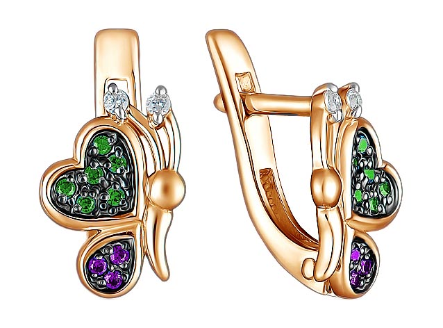 

Серьги из красного золота с фианитом Veronika S135-1075M1, S135-1075M1