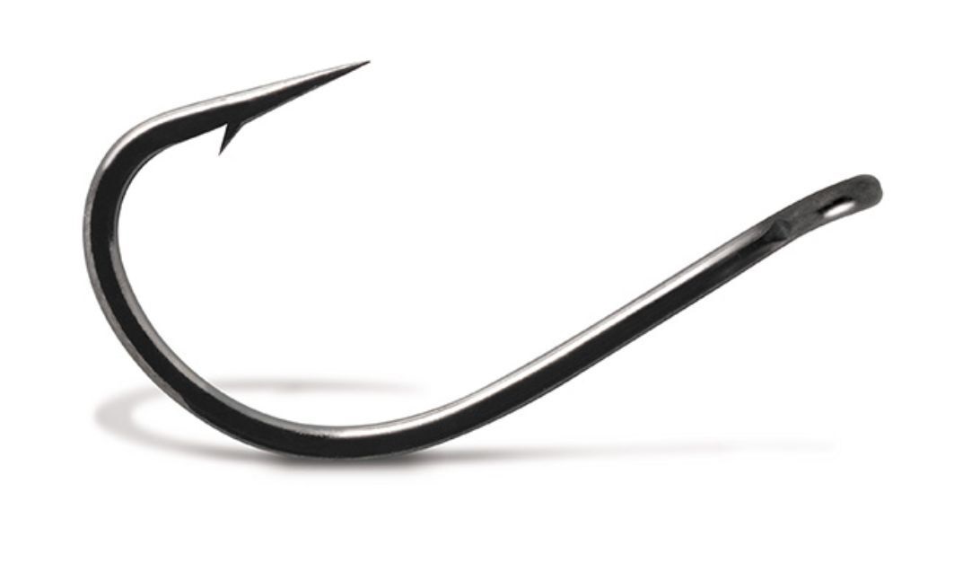 

Одинарные крючки VMC Chod Hook классические №4 BN, с колечком, прямое острие, с бородкой, Черный, Umitanago Eyed 7137