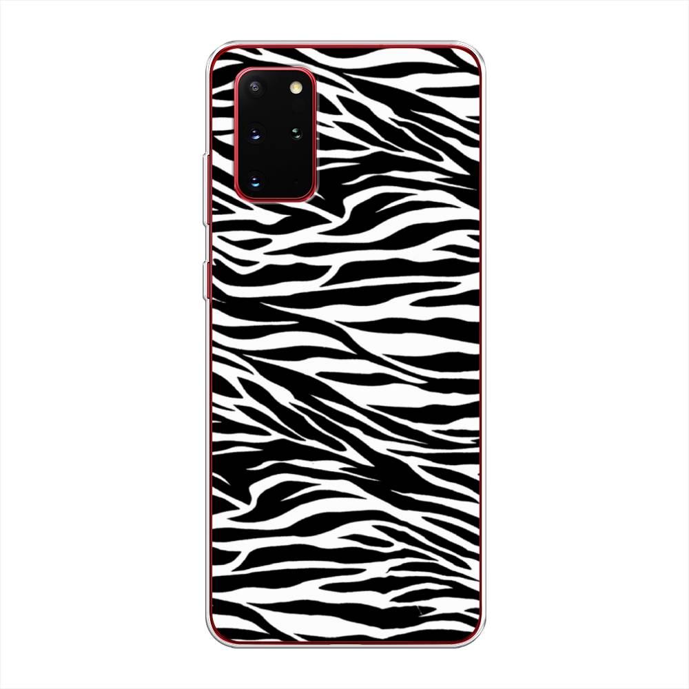 

Чехол Awog на Samsung Galaxy S20 + "Принт зебра", Белый;серый;черный, 29350-7