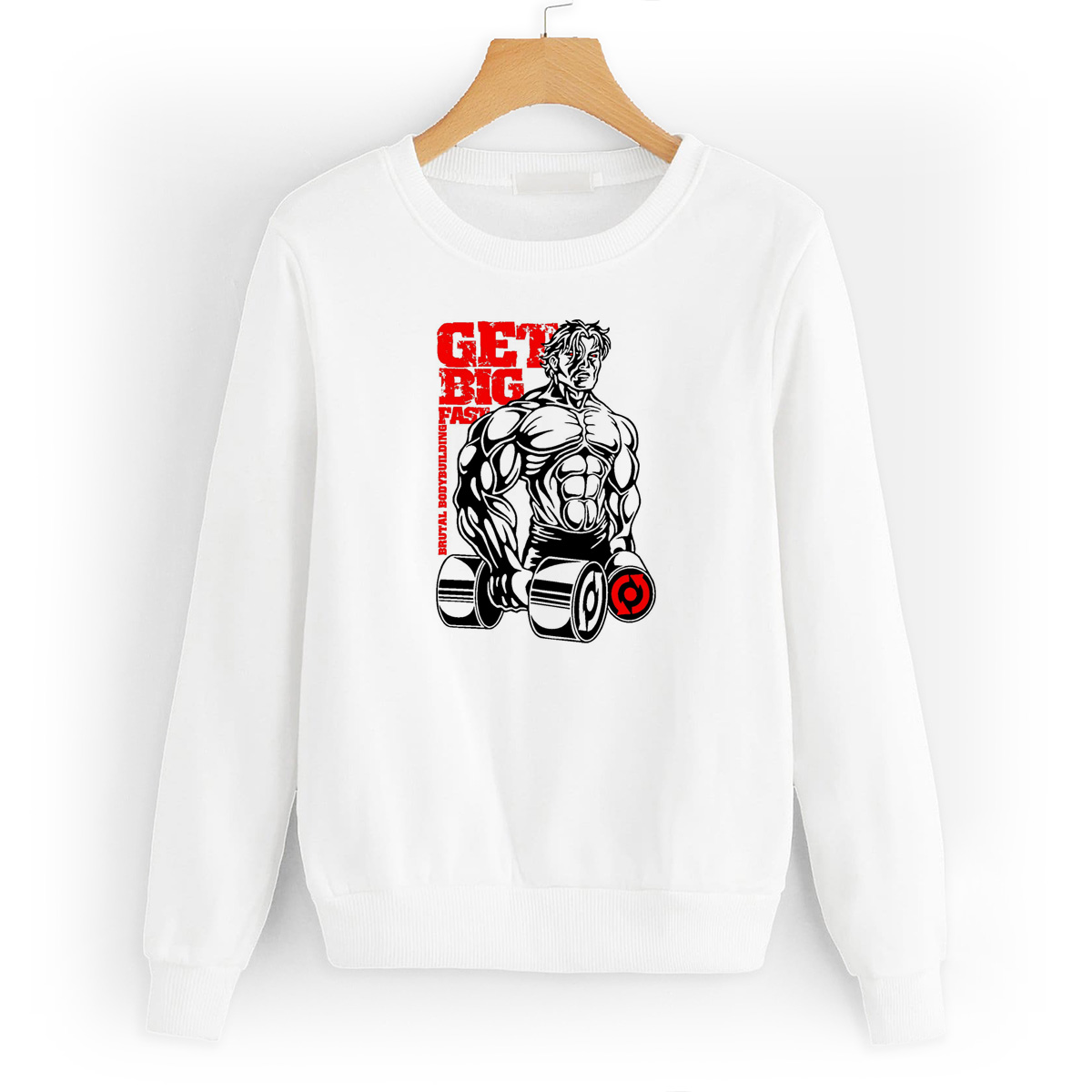

Свитшот белый CoolPodarok Get big, W0113418