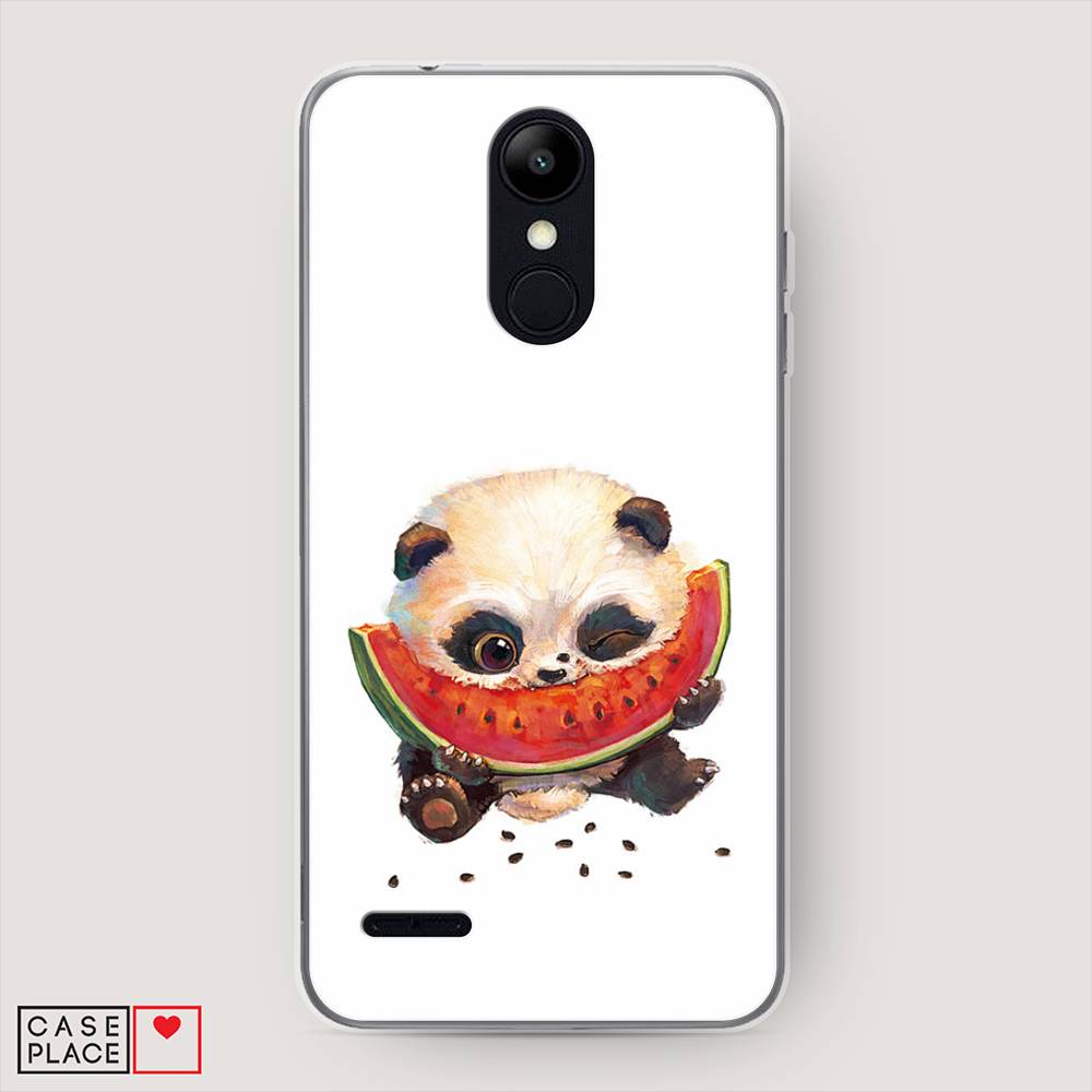 

Чехол Awog на LG K9 (K8 2018) "Малыш панды с арбузом", Белый;красный, 83750-1