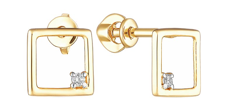 

Серьги из красного золота с фианитом Veronika S132-1970, S132-1970