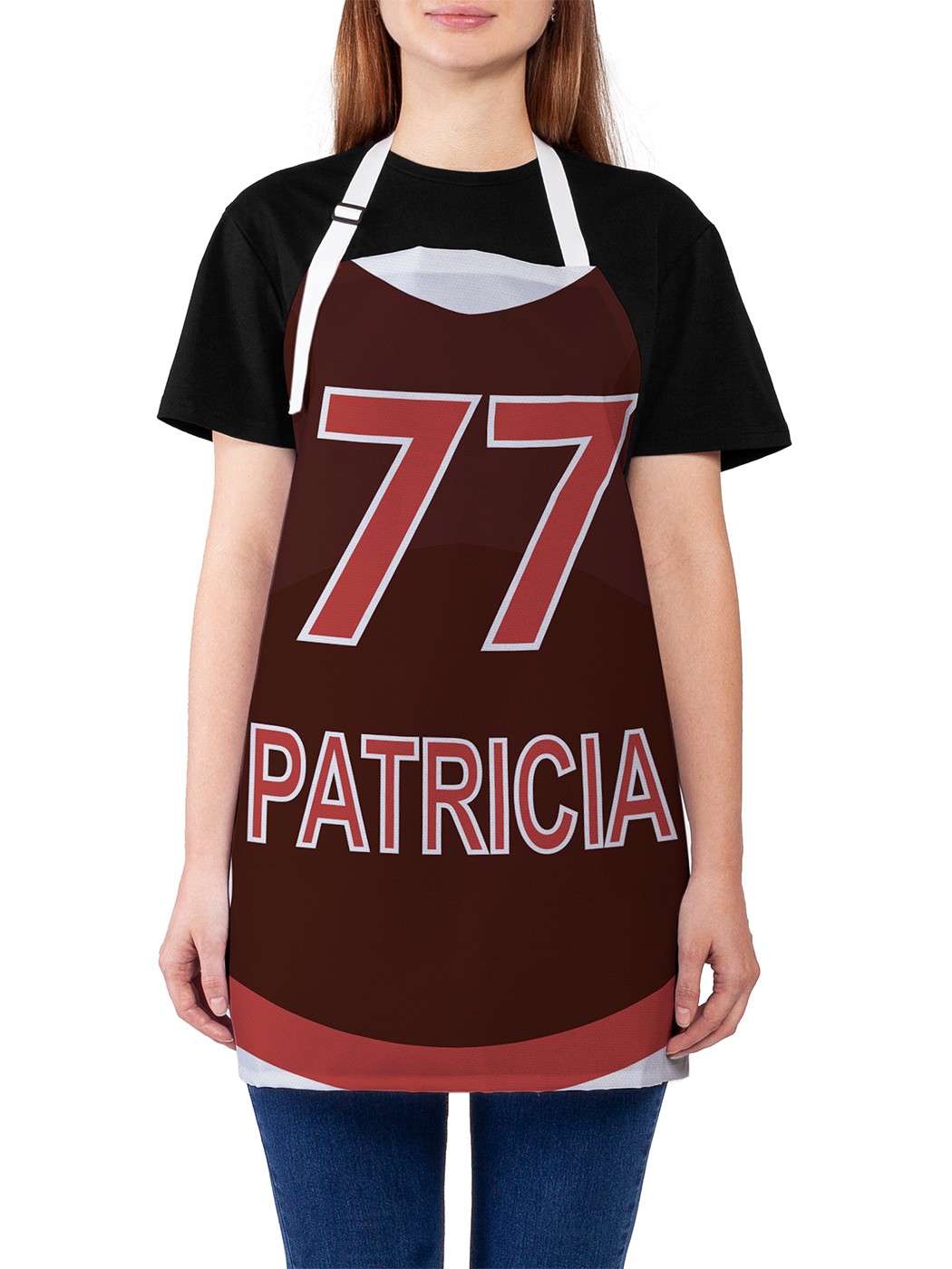 фото Фартук женский joyarty для готовки "футболка патриция 77", универсальный размер