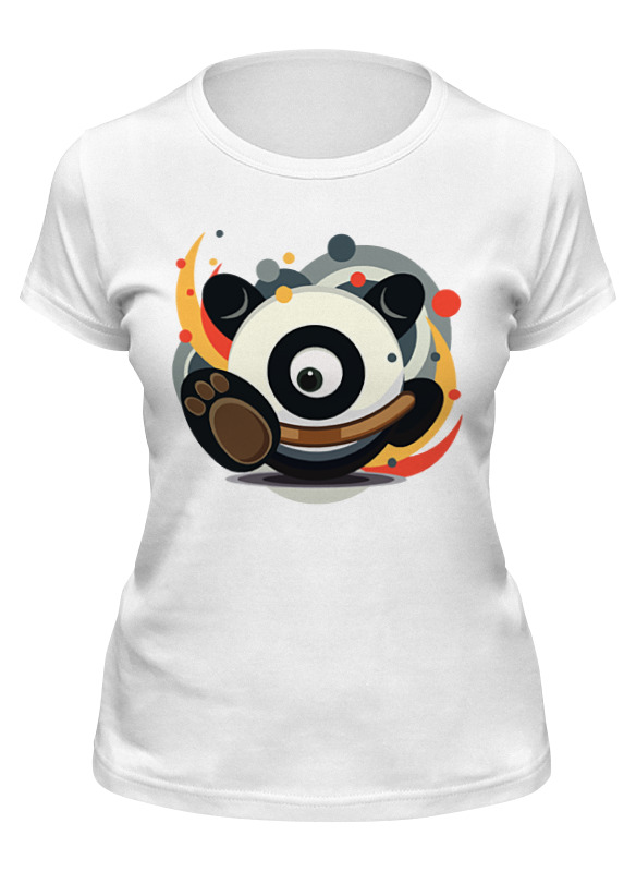 

Футболка женская Printio Панда (panda) белая M, Белый, Панда (panda)