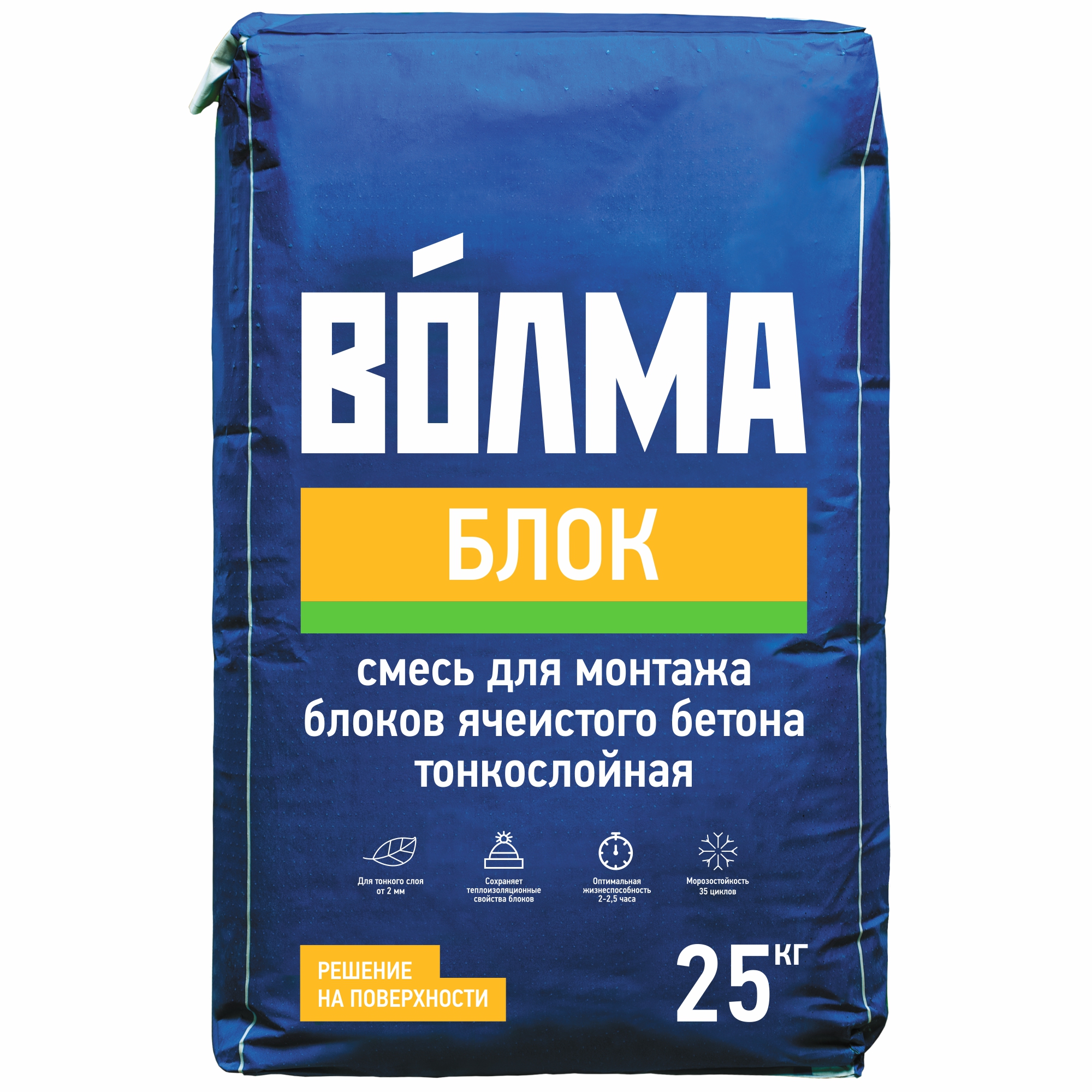 Клей для блока ВОЛМА 25 кг