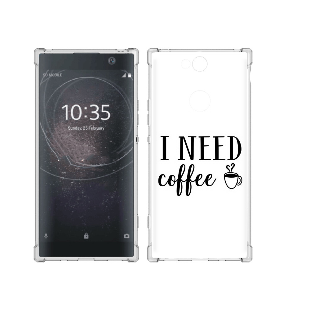 

Чехол MyPads Tocco для Sony Xperia XA2 Plus Мне нужен кофе, Прозрачный, Tocco