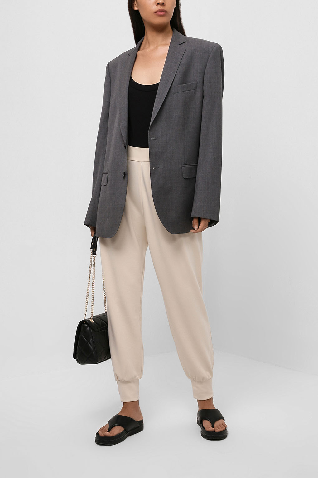 

Брюки женские Esprit 072EO1B309 бежевые L, Бежевый, 072EO1B309