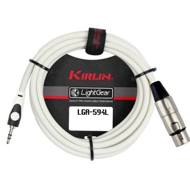 

Кабель аудио 1xMini Jack - 1xXLR Kirlin LGA-594L 3M WH, LGA-594L 3M WH