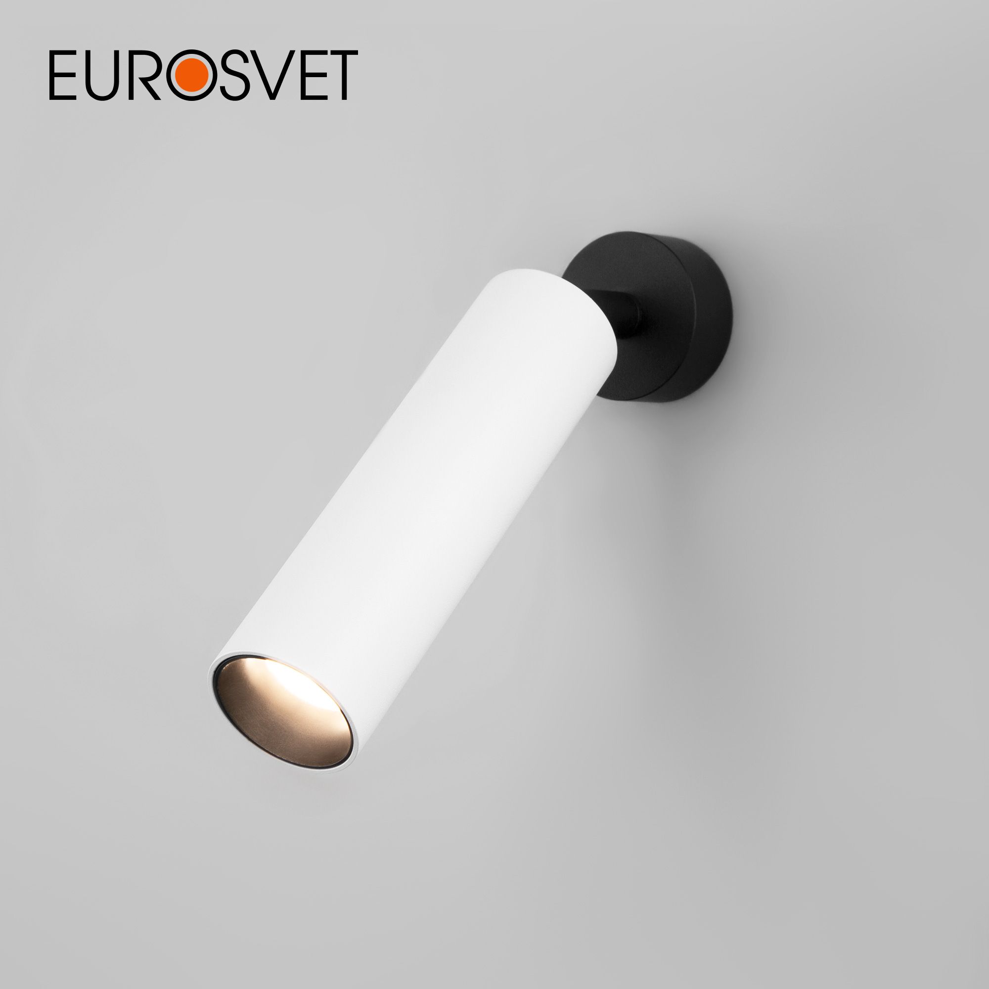 Настенный светодиодный светильник Eurosvet Ease 20128/1 белый/черный с поворотным плафоном