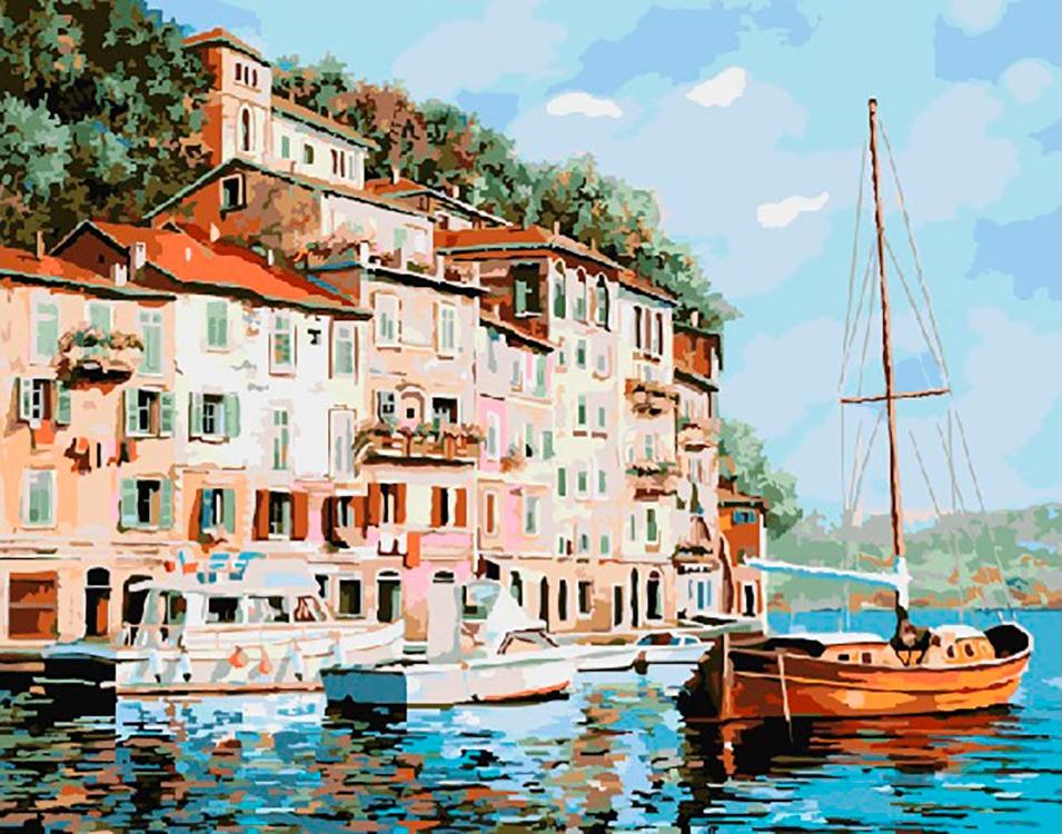 

Картина по номерам Paintboy Красная лодка, 40x50 см, Красная лодка