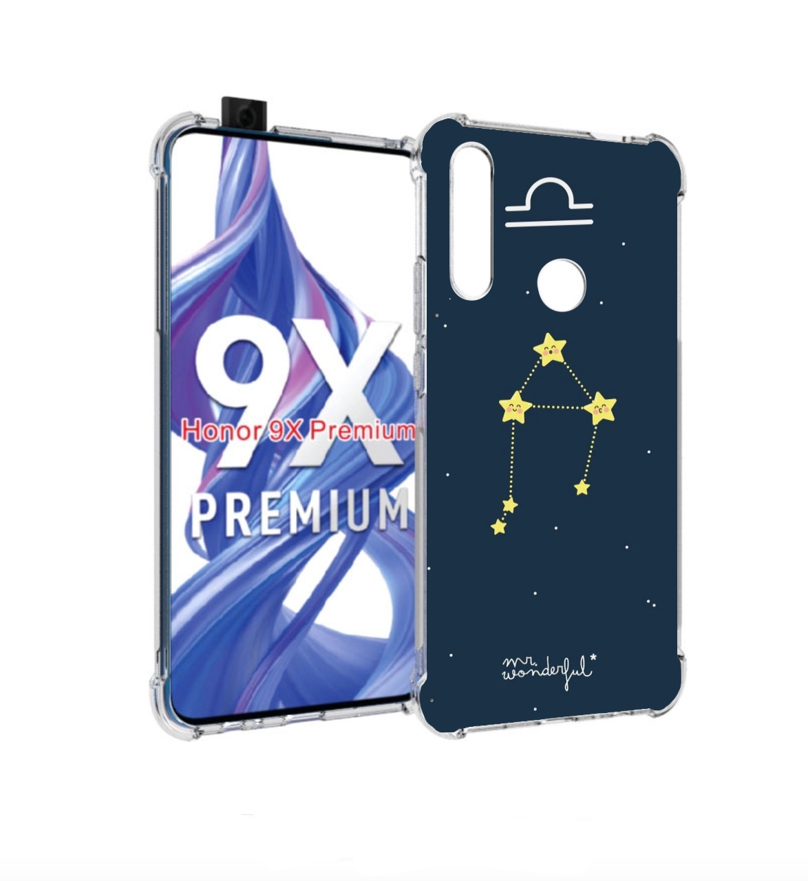 

Чехол бампер MyPads знак-зодиака-весы-1 для Honor 9X (STK-LX1)/H, Прозрачный, Tocco
