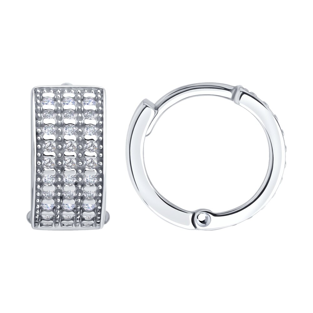 

Серьги из серебра SOKOLOV 94027070, фианит, 94027070