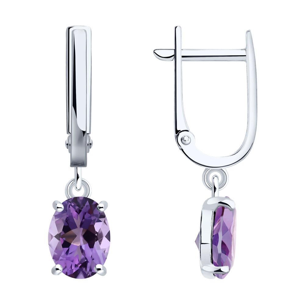 

Серьги из серебра SOKOLOV 92023162, аметист, 92023162