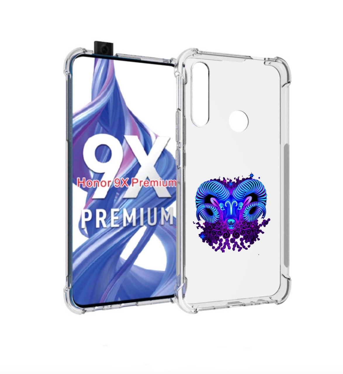 

Чехол бампер MyPads знак зодиака овен 2 для Honor 9X (STK-LX1)/H, Прозрачный, Tocco