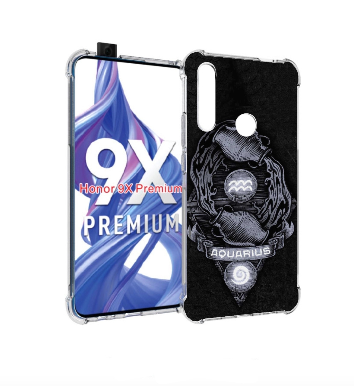 

Чехол бампер MyPads знак зодиака водолеи 6 для Honor 9X (STK-LX, Прозрачный, Tocco