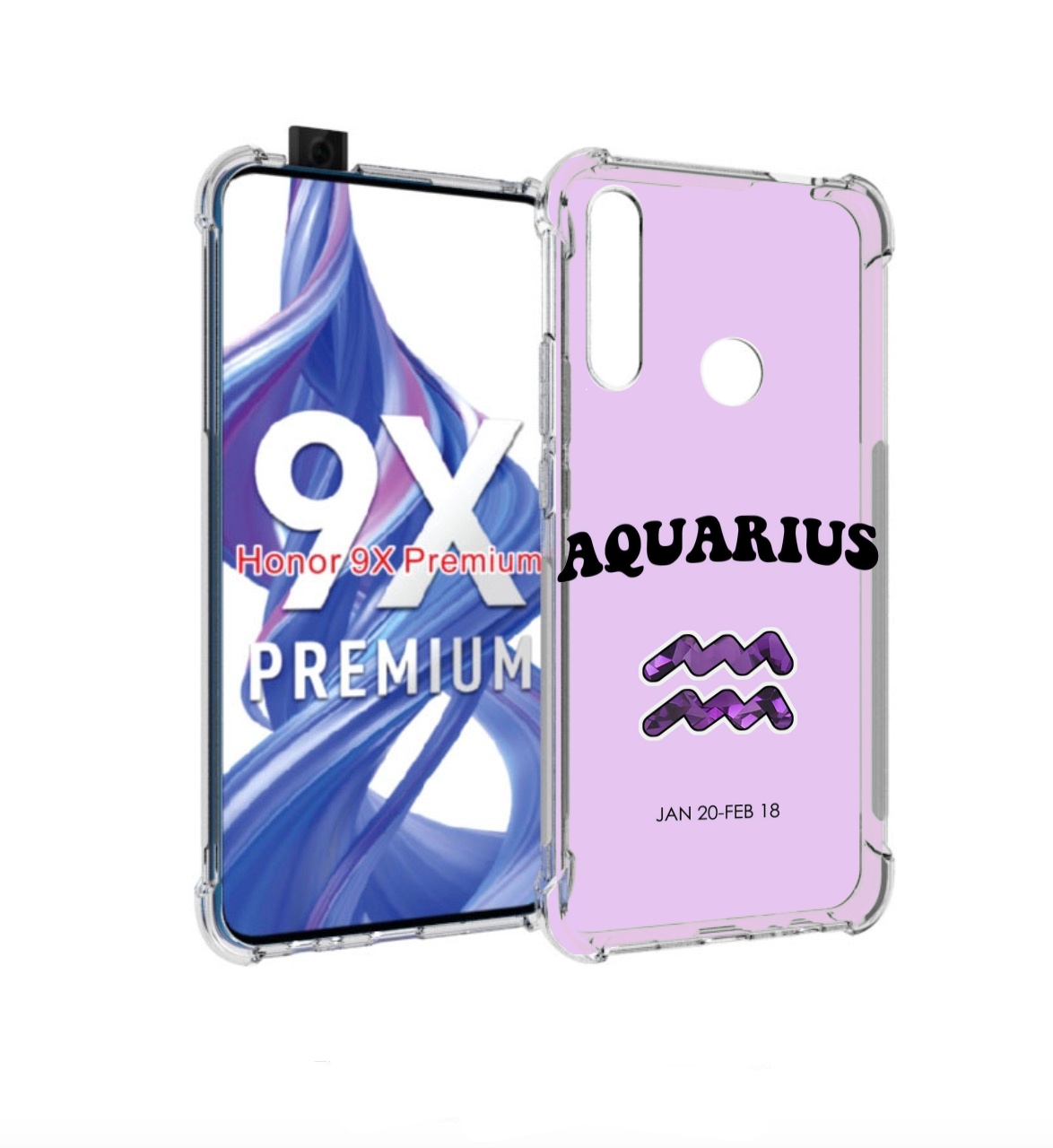 

Чехол бампер MyPads знак зодиака водолеи 4 для Honor 9X (STK-LX, Прозрачный, Tocco