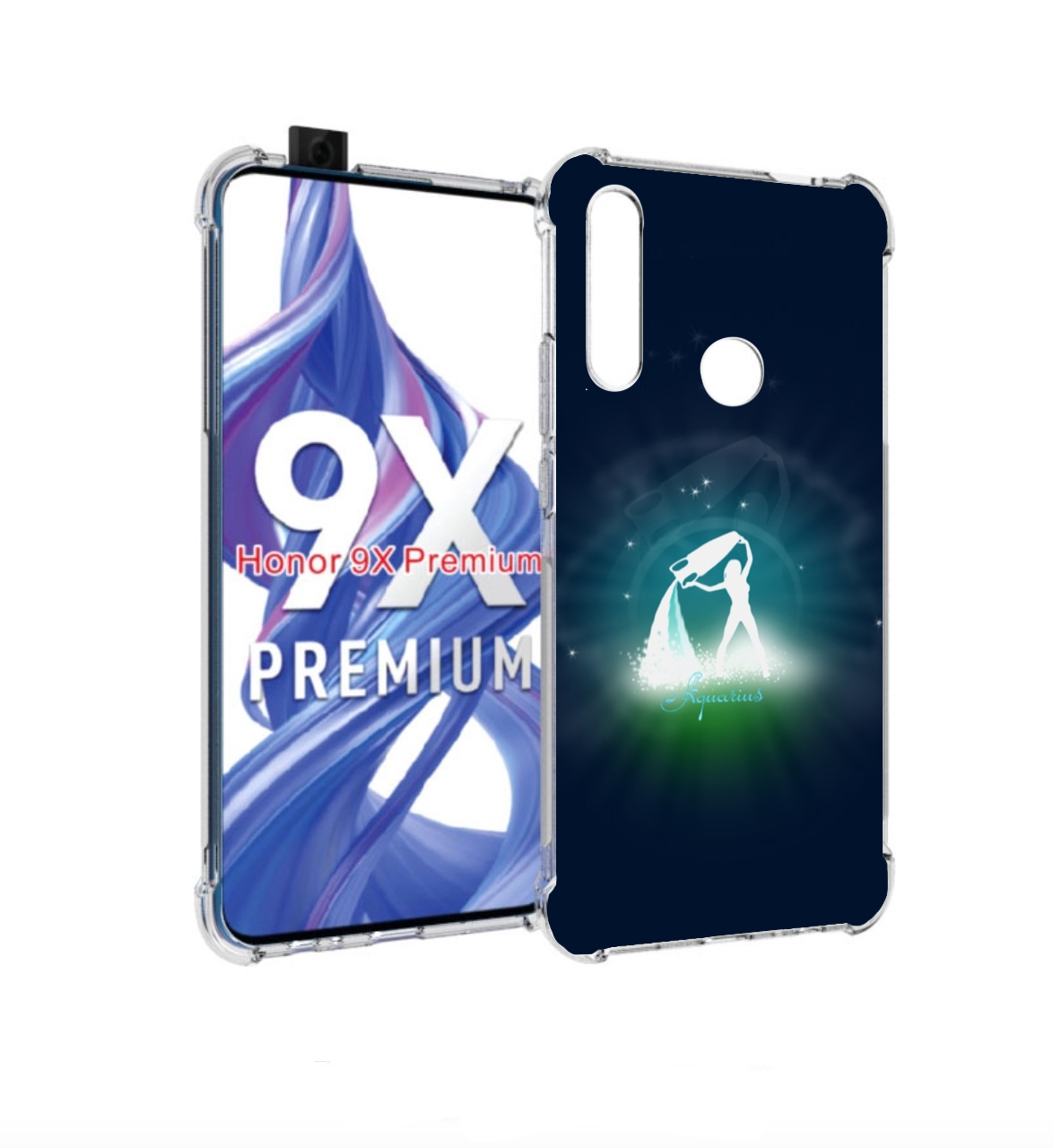 

Чехол бампер MyPads знак зодиака водолеи 1 для Honor 9X (STK-LX, Прозрачный, Tocco