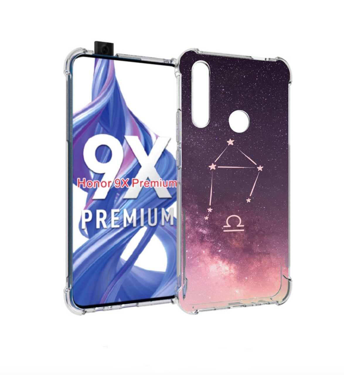 

Чехол бампер MyPads знак зодиака весы 4 для Honor 9X (STK-LX1)/H, Прозрачный, Tocco