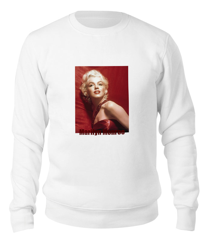 

Свитшот унисекс Printio Marilyn monroe red белый M, Marilyn monroe red