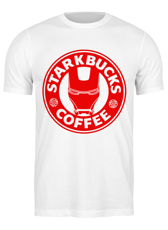 

Футболка мужская Stark bucks coffee (iron man) 0715521 Printio белая 3XL, Stark bucks coffee (iron man) 0715521