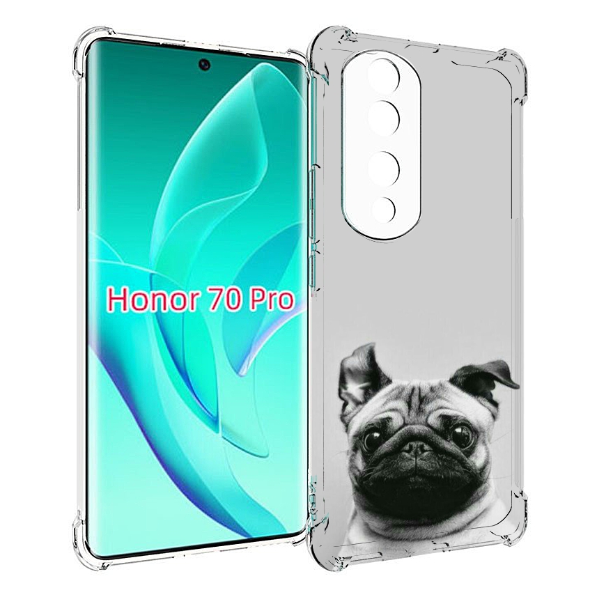 

Чехол MyPads мопс для Honor 70 Pro / 70 Pro Plus, Прозрачный, Tocco