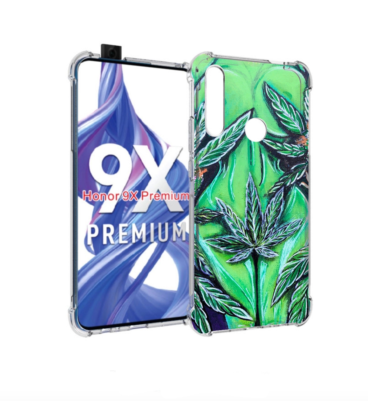 

Чехол бампер MyPads зеленая девушка для Honor 9X (STK-LX1)/Huawe, Прозрачный, Tocco