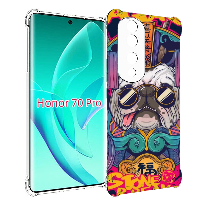 

Чехол MyPads мопс агро яркая для Honor 70 Pro / 70 Pro Plus, Прозрачный, Tocco
