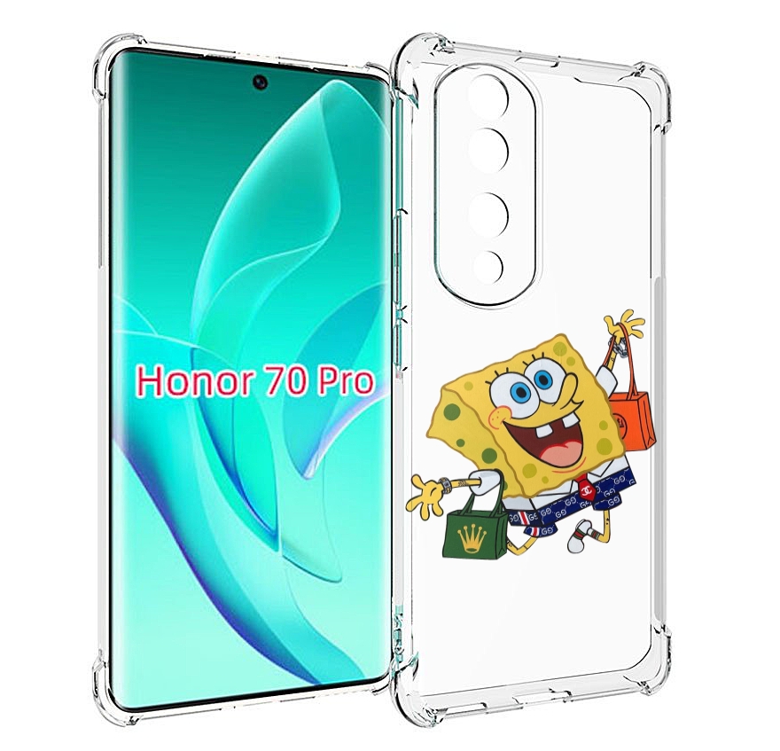 

Чехол MyPads модный-спанч-боб для Honor 70 Pro / 70 Pro Plus, Прозрачный, Tocco