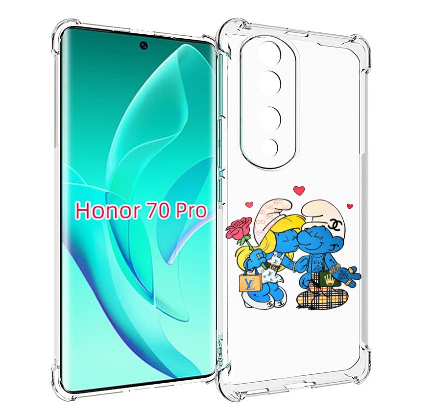 

Чехол MyPads модные-смурфики для Honor 70 Pro / 70 Pro Plus, Прозрачный, Tocco