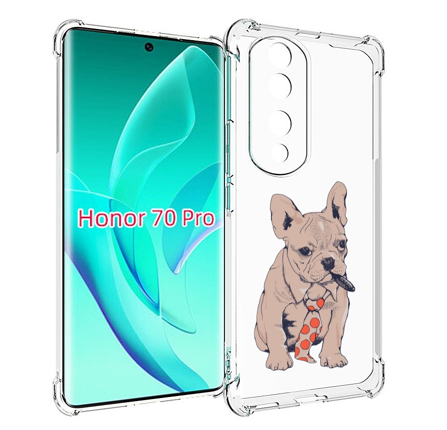 

Чехол MyPads бульдог с сигарой для Honor 70 Pro / 70 Pro Plus, Прозрачный, Tocco