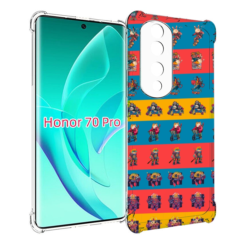 

Чехол MyPads много стикеров для Honor 70 Pro / 70 Pro Plus, Прозрачный, Tocco
