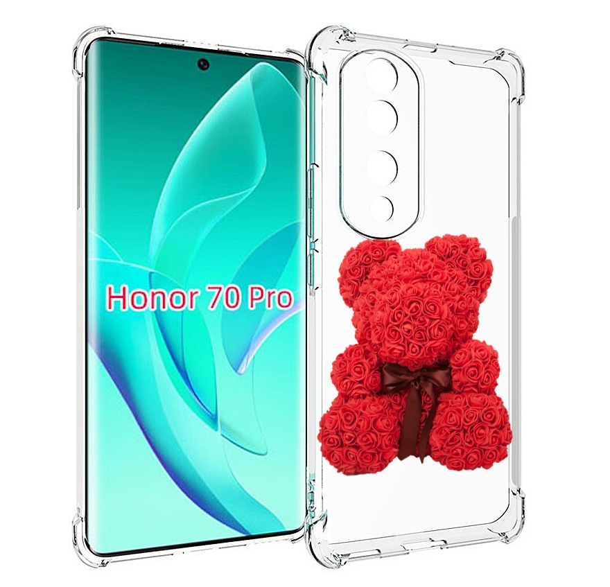 

Чехол MyPads мишка-из-розочек для Honor 70 Pro / 70 Pro Plus, Прозрачный, Tocco