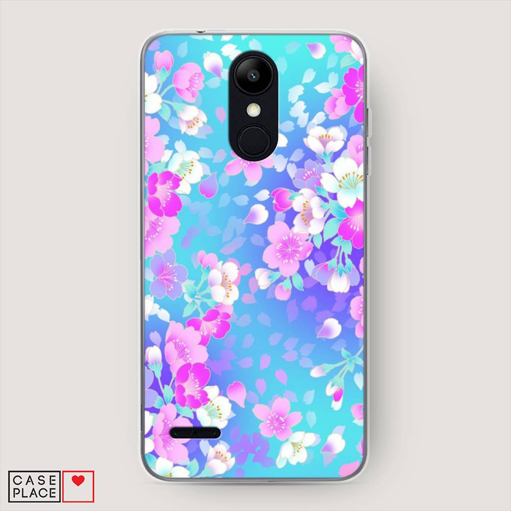 

Чехол Awog на LG K9 (K8 2018) "Яблоневые цветы", Голубой;розовый;белый, 83750-8
