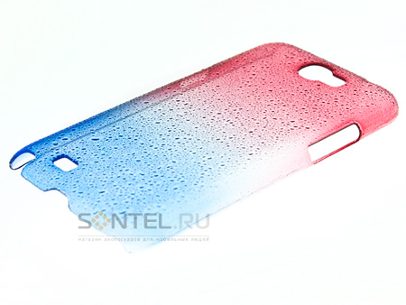 Задняя накладка дождь для Samsung Galaxy N7100 Note 2 красно-синяя