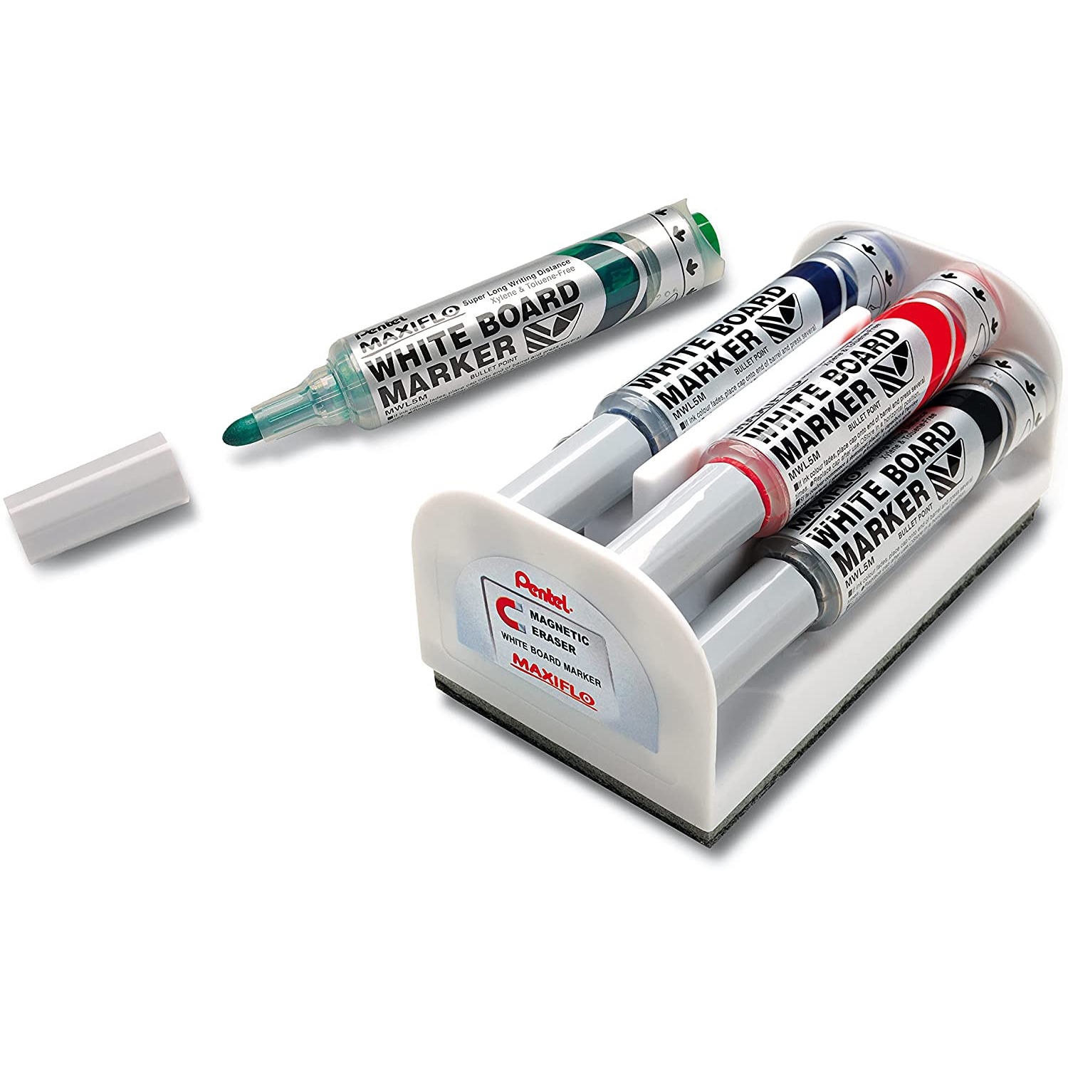 

Набор маркеров для белой доски Maxiflo, 4 цвета, Черный;красный;синий;зеленый