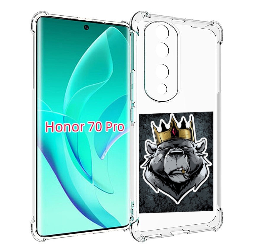 

Чехол MyPads медведь с короной для Honor 70 Pro / 70 Pro Plus, Прозрачный, Tocco