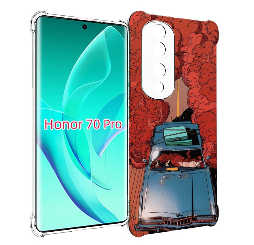 

Чехол MyPads машина мчится с дымком для Honor 70 Pro / 70 Pro Plus, Прозрачный, Tocco