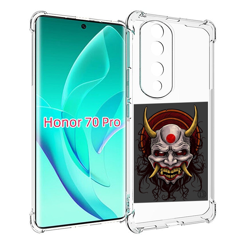 

Чехол MyPads маска с клыками и рогами для Honor 70 Pro / 70 Pro Plus, Прозрачный, Tocco