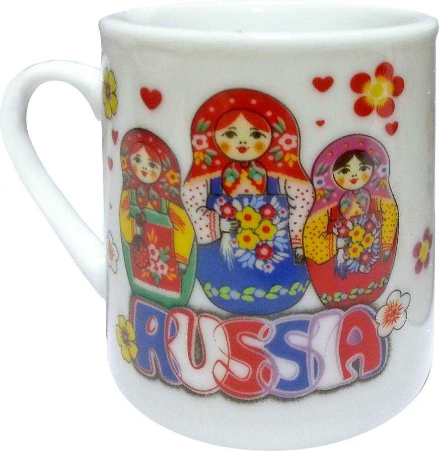 

Мини кружка АКМ Матрешки Russia 5 см фарфоровая